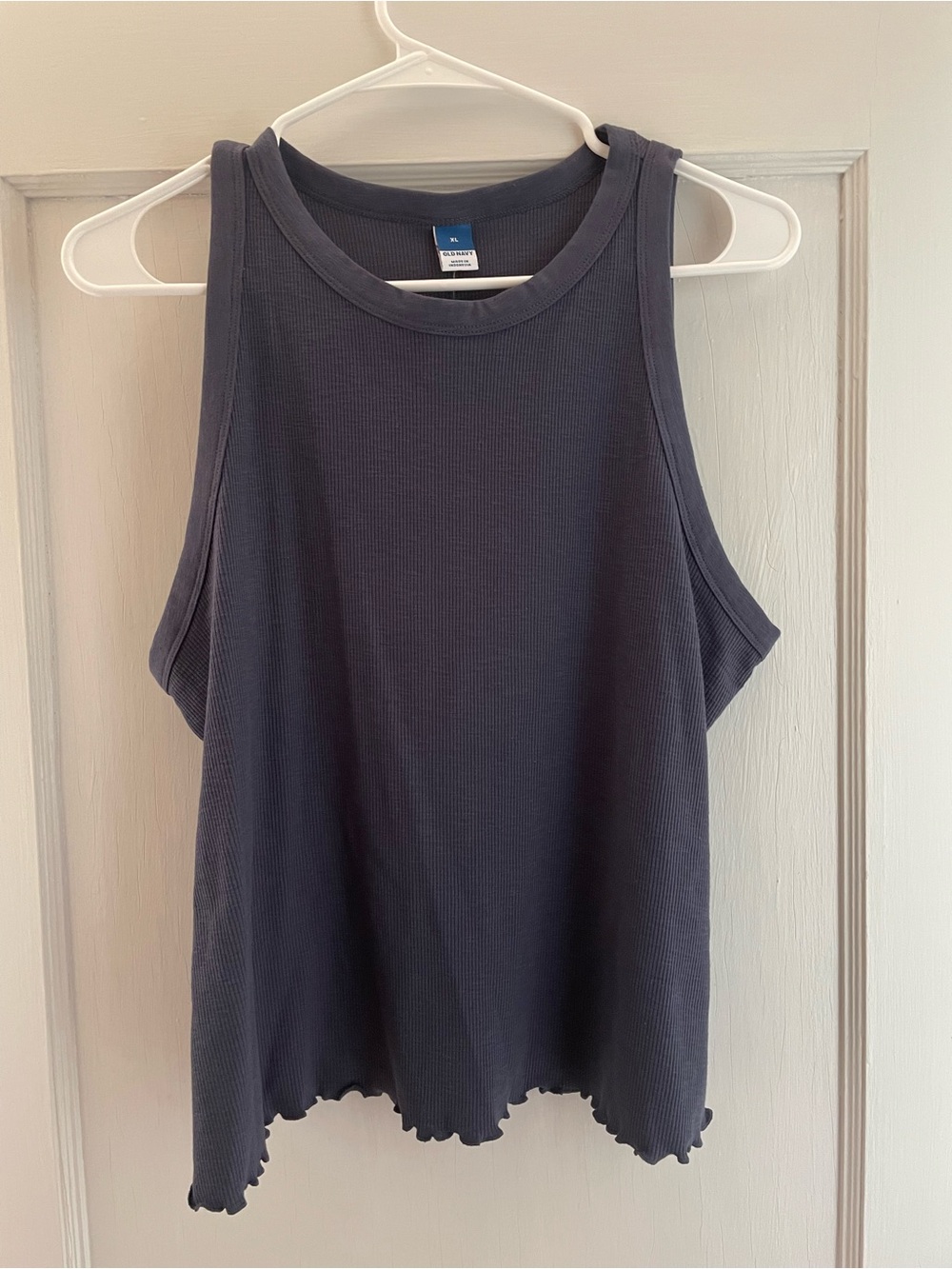 Women’s Sleeveless Ribbed Tank Top - Navy